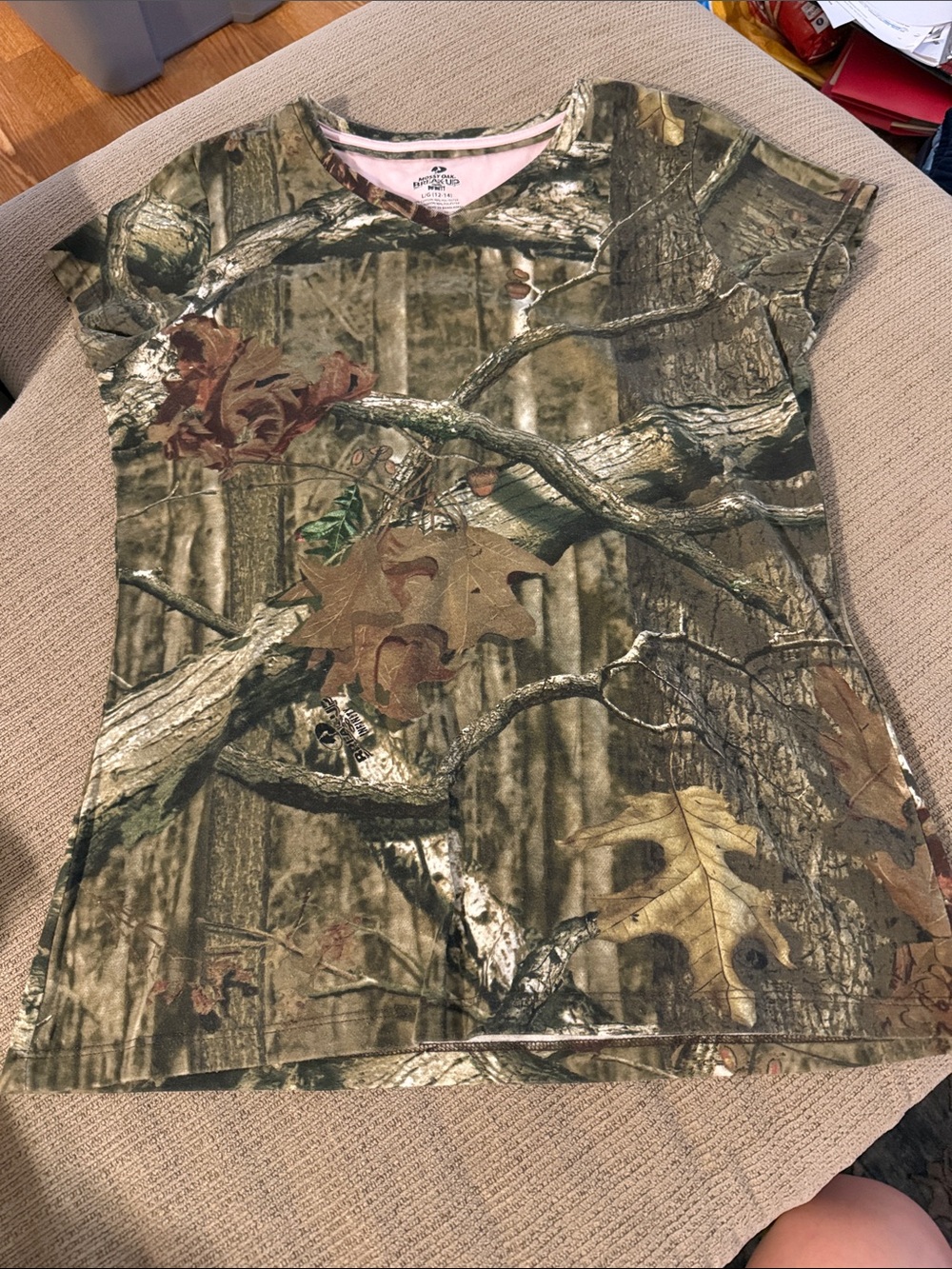 Mossy Oak Woodland Camo Short Sleeve Tee - Green/Brown